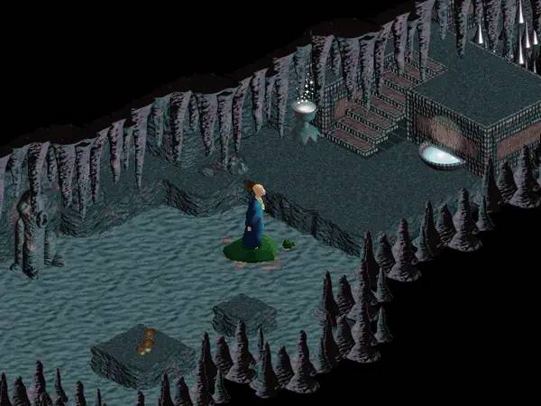 Персонаж Little Big Adventure 2 - Twinsen's Odyssey в процессе выполнения задания