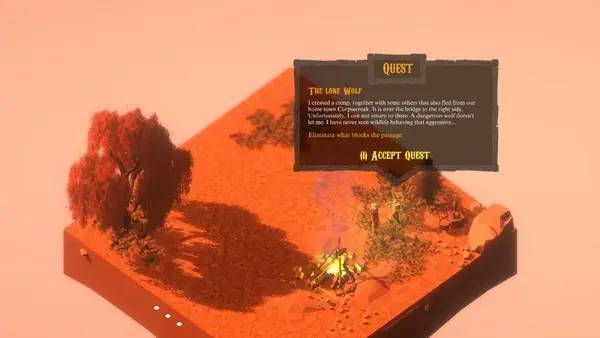 Персонаж Lonesome - Chapter 1 в процессе выполнения задания