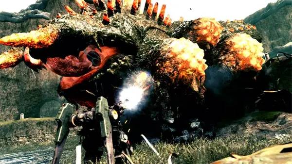 Персонаж Lost Planet 2 в процессе выполнения задания