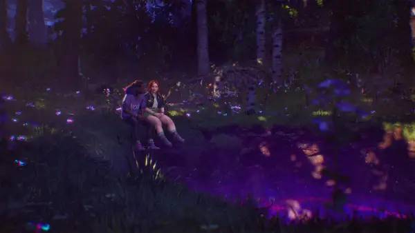Персонаж Lost Records  Bloom and Rage в процессе выполнения задания