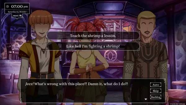 Персонаж Love Esquire - RPG Dating Sim Visual Novel в процессе выполнения задания