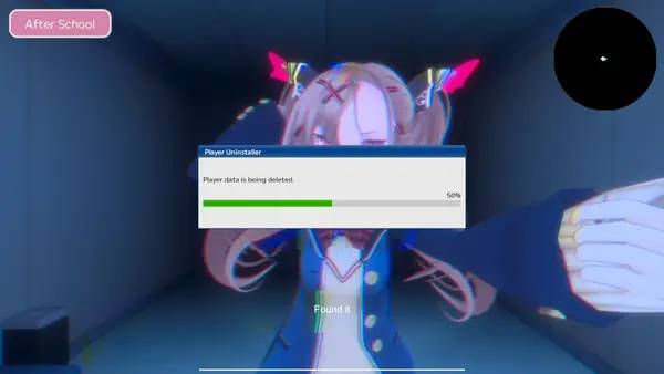 Персонаж Love Love School Days в процессе выполнения задания