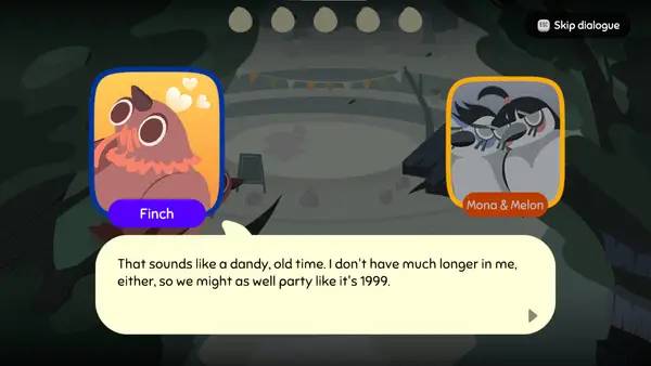 Персонаж Lovebirb в процессе выполнения задания