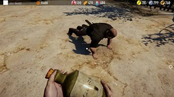 Персонаж Ludus в процессе выполнения задания