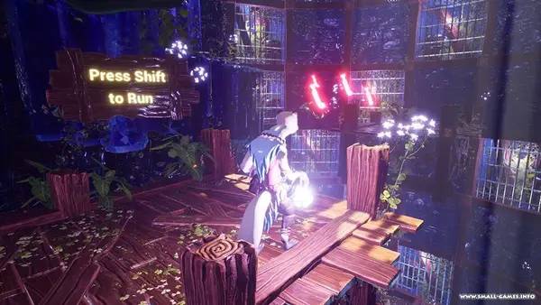 Персонаж Lys в процессе выполнения задания