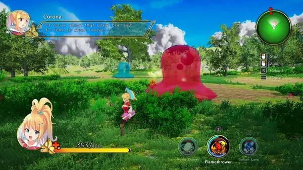 Персонаж Machina of the Planet Tree -Unity Unions- в процессе выполнения задания