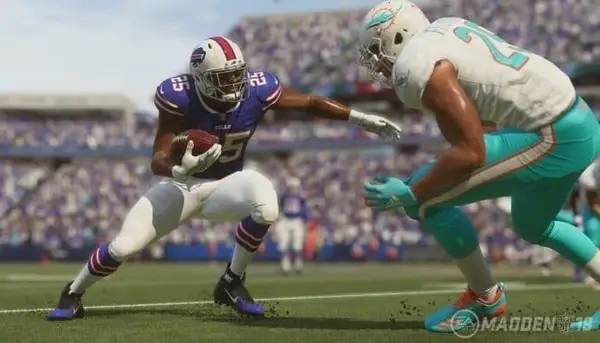 Персонаж Madden NFL 19 в процессе выполнения задания