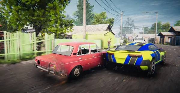 Персонаж MadOut2 BigCityOnline в процессе выполнения задания