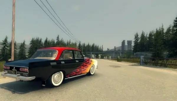 Персонаж Мафия 2 с русскими машинами в процессе выполнения задания