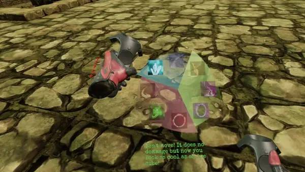 Персонаж Mage VR The Lost Memories в процессе выполнения задания