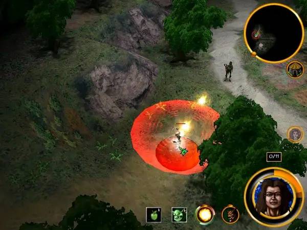 Персонаж Magic Mayhem Art of Magic в процессе выполнения задания