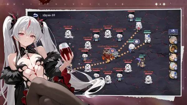 Персонаж Maiden And Lord в процессе выполнения задания