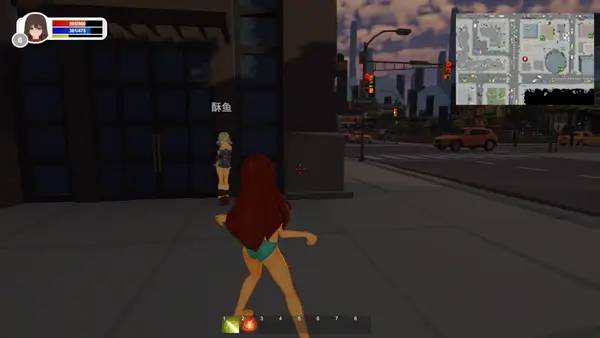 Персонаж Maiden and Swordsman в процессе выполнения задания