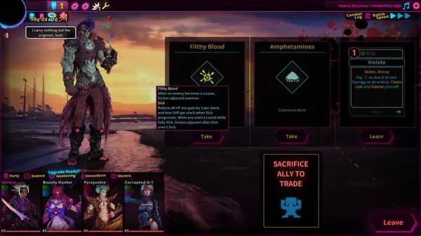 Персонаж Malice and Greed в процессе выполнения задания