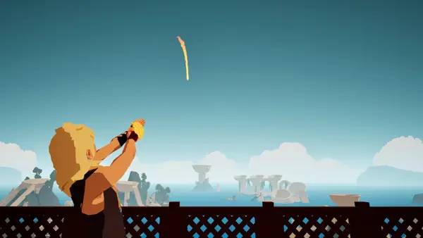 Персонаж Many Nights a Whisper в процессе выполнения задания