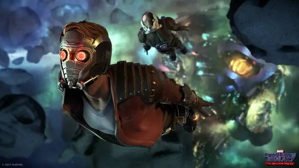 Персонаж Marvel's Guardians of the Galaxy  The Telltale Series в процессе выполнения задания