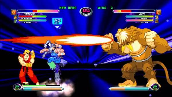 Персонаж Marvel vs. Capcom 2  New Age of Heroes в процессе выполнения задания