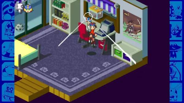 Персонаж Mega Man Battle Network Legacy Collection Vol. 1 в процессе выполнения задания