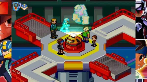 Персонаж Mega Man Battle Network Legacy Collection Vol. 2 в процессе выполнения задания