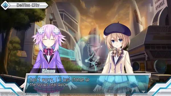 Персонаж MegaTagmension Blanc + Neptune VS Zombies в процессе выполнения задания
