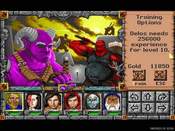 Персонаж Might and Magic 2  Gates to Another World в процессе выполнения задания