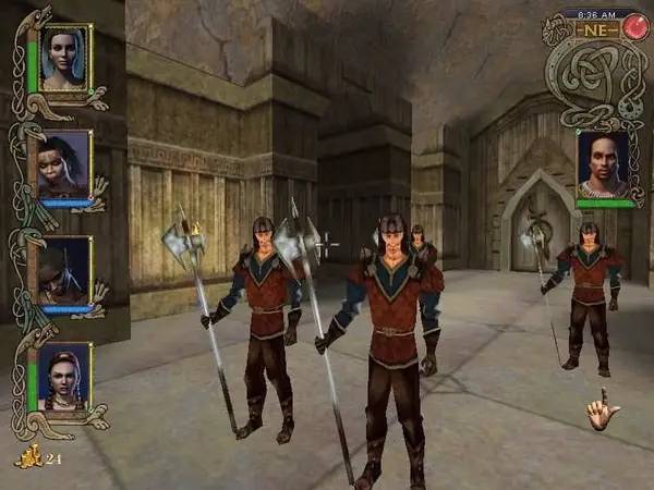 Персонаж Might and Magic 9 в процессе выполнения задания