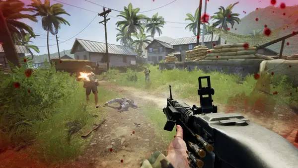 Персонаж Military Conflict Vietnam в процессе выполнения задания