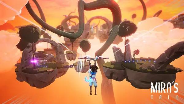 Персонаж Mira's Tale в процессе выполнения задания