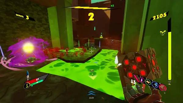 Персонаж Mist Hunter в процессе выполнения задания