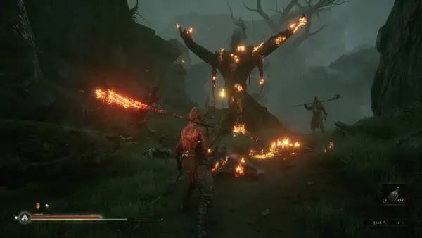 Персонаж Mortal Shell в процессе выполнения задания