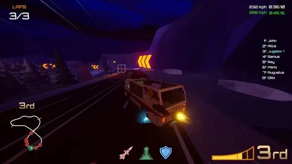 Персонаж Motor Strike Racing Rampage в процессе выполнения задания