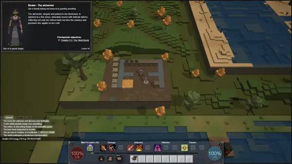 Персонаж MudGate в процессе выполнения задания