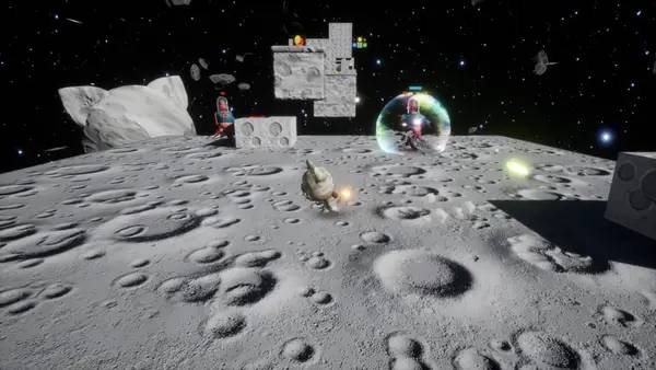 Персонаж Neko Ghost, Jump! в процессе выполнения задания