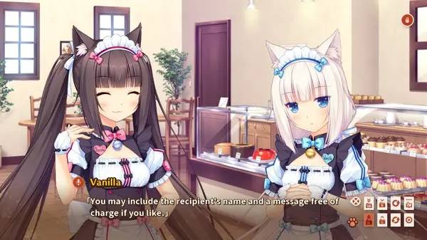 Персонаж NEKOPARA Vol. 3 в процессе выполнения задания