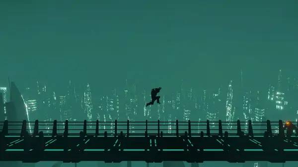 Персонаж NeverDeath в процессе выполнения задания