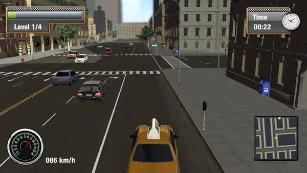 Персонаж New York Taxi Simulator в процессе выполнения задания