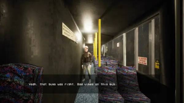 Персонаж Night Bus в процессе выполнения задания