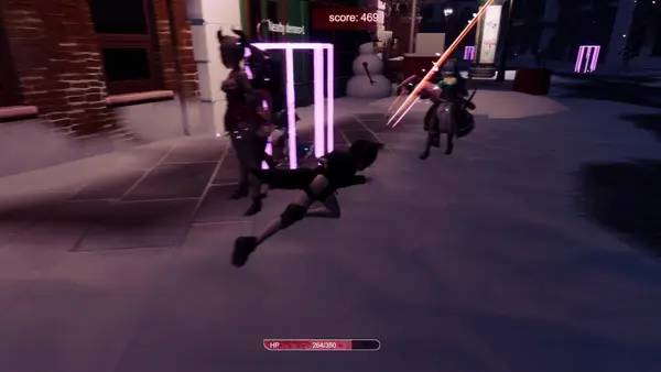 Персонаж Night of the Witch's Invasion в процессе выполнения задания