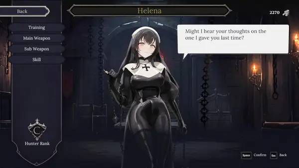 Персонаж Nunholy в процессе выполнения задания