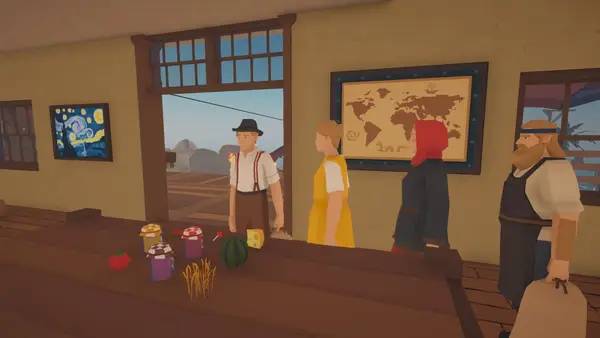 Персонаж Old Market Simulator в процессе выполнения задания