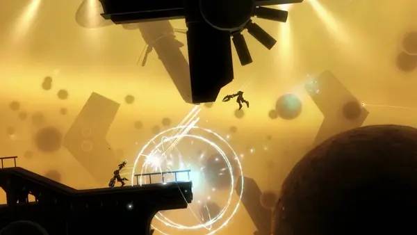 Персонаж Orbital Gear в процессе выполнения задания