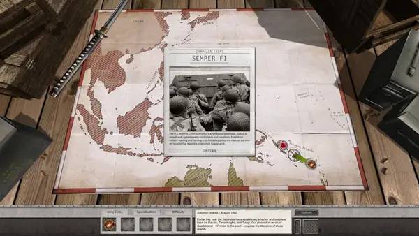 Персонаж Order of Battle  World War 2 в процессе выполнения задания