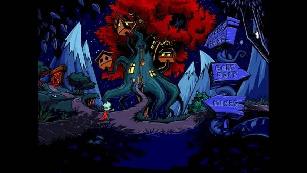 Персонаж Pajama Sam  No Need to Hide When It's Dark Outside в процессе выполнения задания