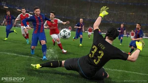 Персонаж PES 2017 в процессе выполнения задания