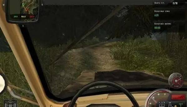 Персонаж Полный привод 2 УАЗ в процессе выполнения задания