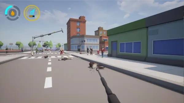 Персонаж Power Washer Hero в процессе выполнения задания