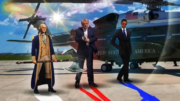 Персонаж Presidential Beatdown в процессе выполнения задания