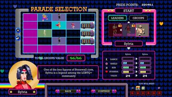 Персонаж Pride Run в процессе выполнения задания