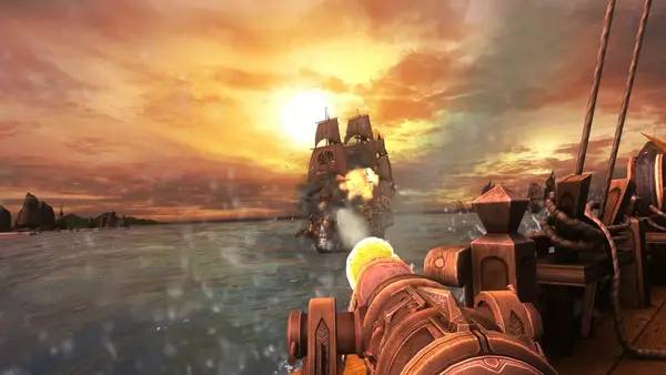 Персонаж Приключения капитана Блада в процессе выполнения задания