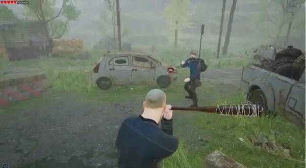 Персонаж Prison 69 в процессе выполнения задания